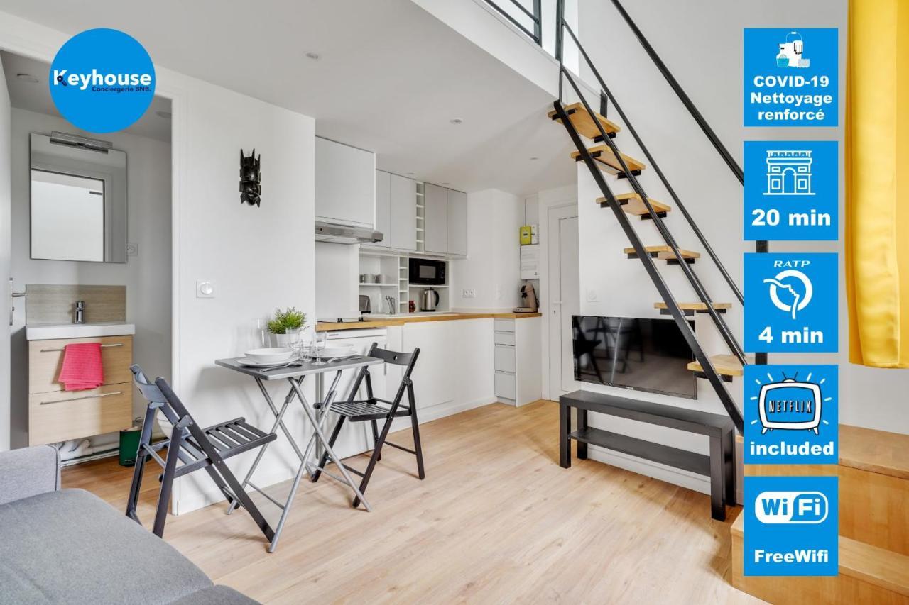 Appartement Studio mezzanine 3-4 pers tout équipé WIFI à Montreuil  Extérieur photo
